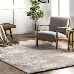 Kirklands Home Whitlow Shag Washable Area Rug, 5x8 Gray New