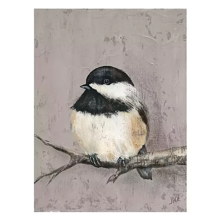 Kirklands Home Winter Bird IV Giclee Canvas Art Print Gray Hot
