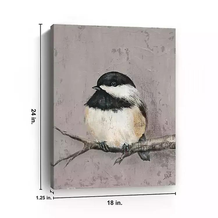Kirklands Home Winter Bird IV Giclee Canvas Art Print Gray Hot