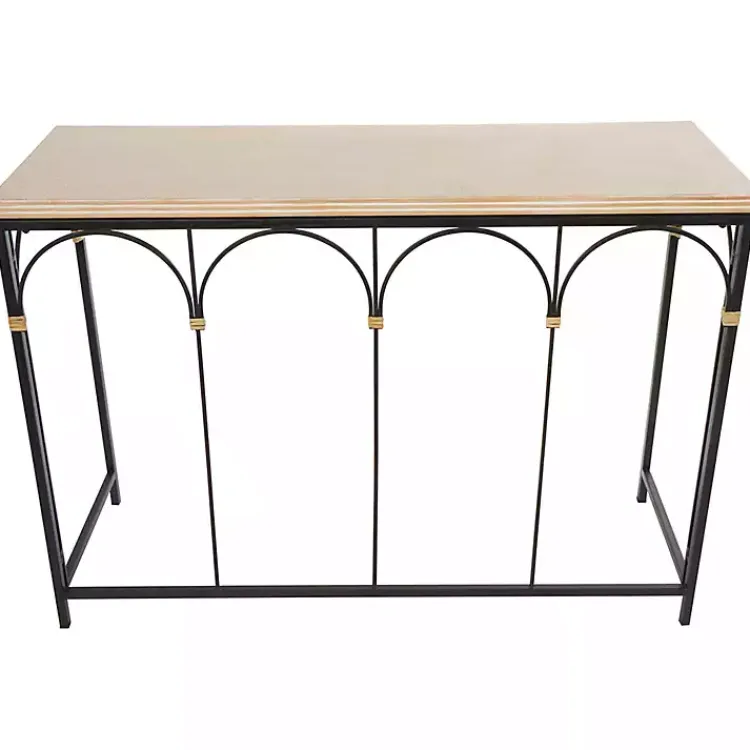 Kirklands Home Wood and Metal Arches Console Table Online