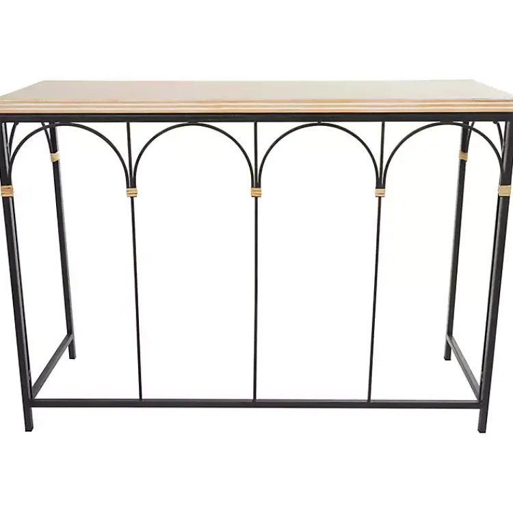 Kirklands Home Wood and Metal Arches Console Table Online