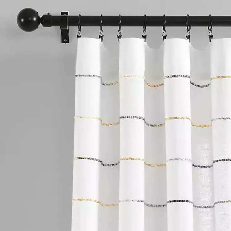 Kirklands Home Yellow and Gray Stripe Curtain Panel Set, 95 in. Online