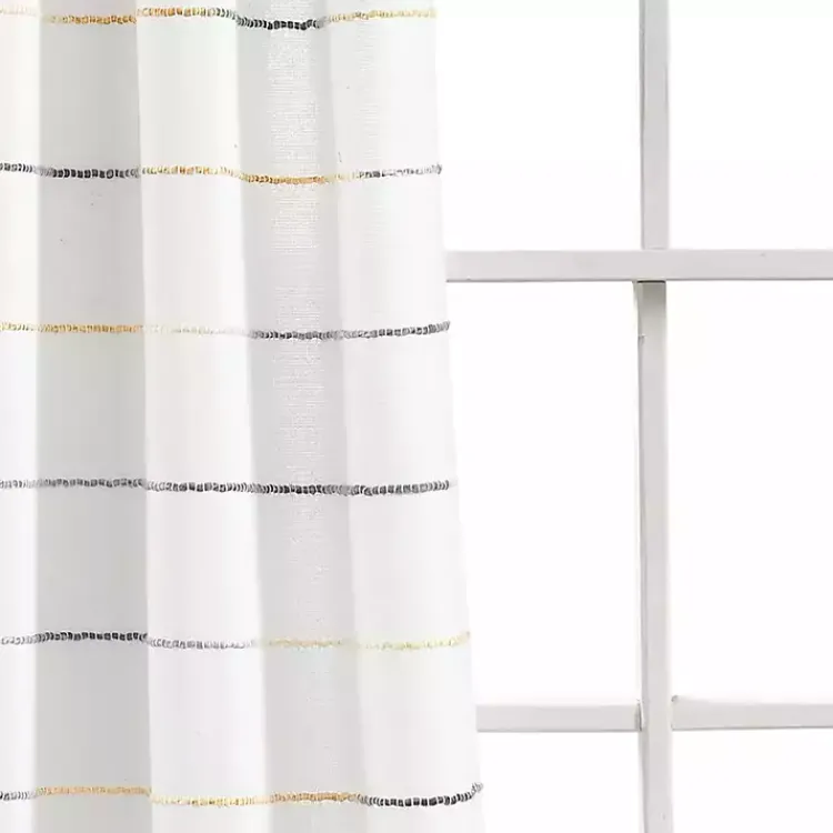 Kirklands Home Yellow and Gray Stripe Curtain Panel Set, 95 in. Online