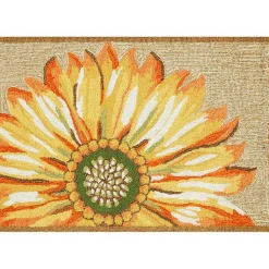 Kirklands Home Yellow Sunflower Indoor/Outdoor Rug Sale