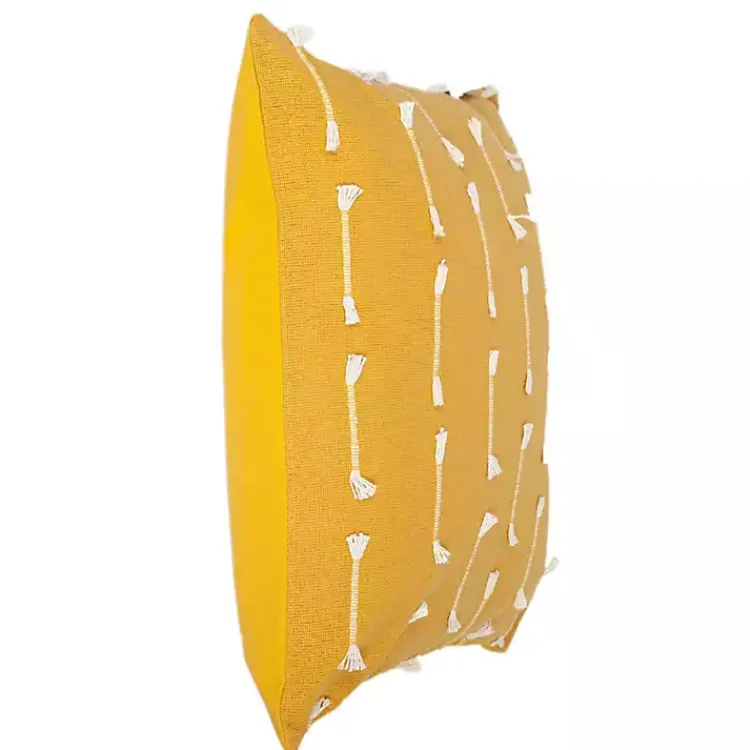 Pillows>Kirklands Home Woven Lines Pillow Yellow